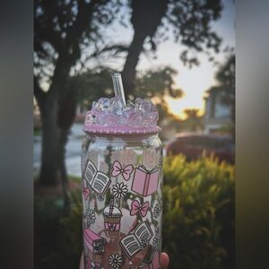 16 oz. Glass Books & Coffee Iced Tumbler
